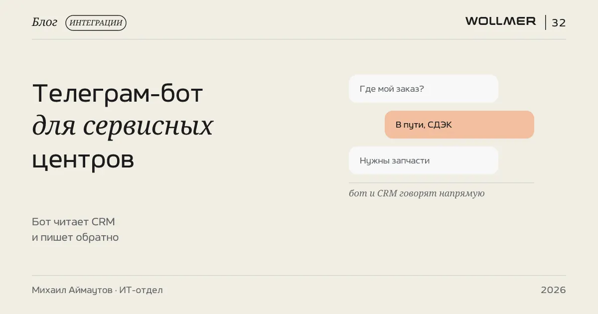 Телеграм-бот для сервисных центров